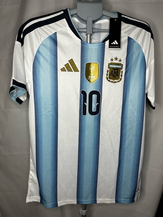 adidas Other - adidas Argentina #10 Soccer Jersey - Sky Blue & White with Gold Accents Size XL